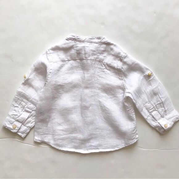 Zara linen button down shirt EUC 3-6 months - Picture 5 of 5